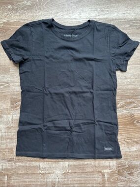 Life Is Good Black Short Sleeve Crew Tee